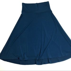 LuLaRoe azure skirt solid blue color Size Small